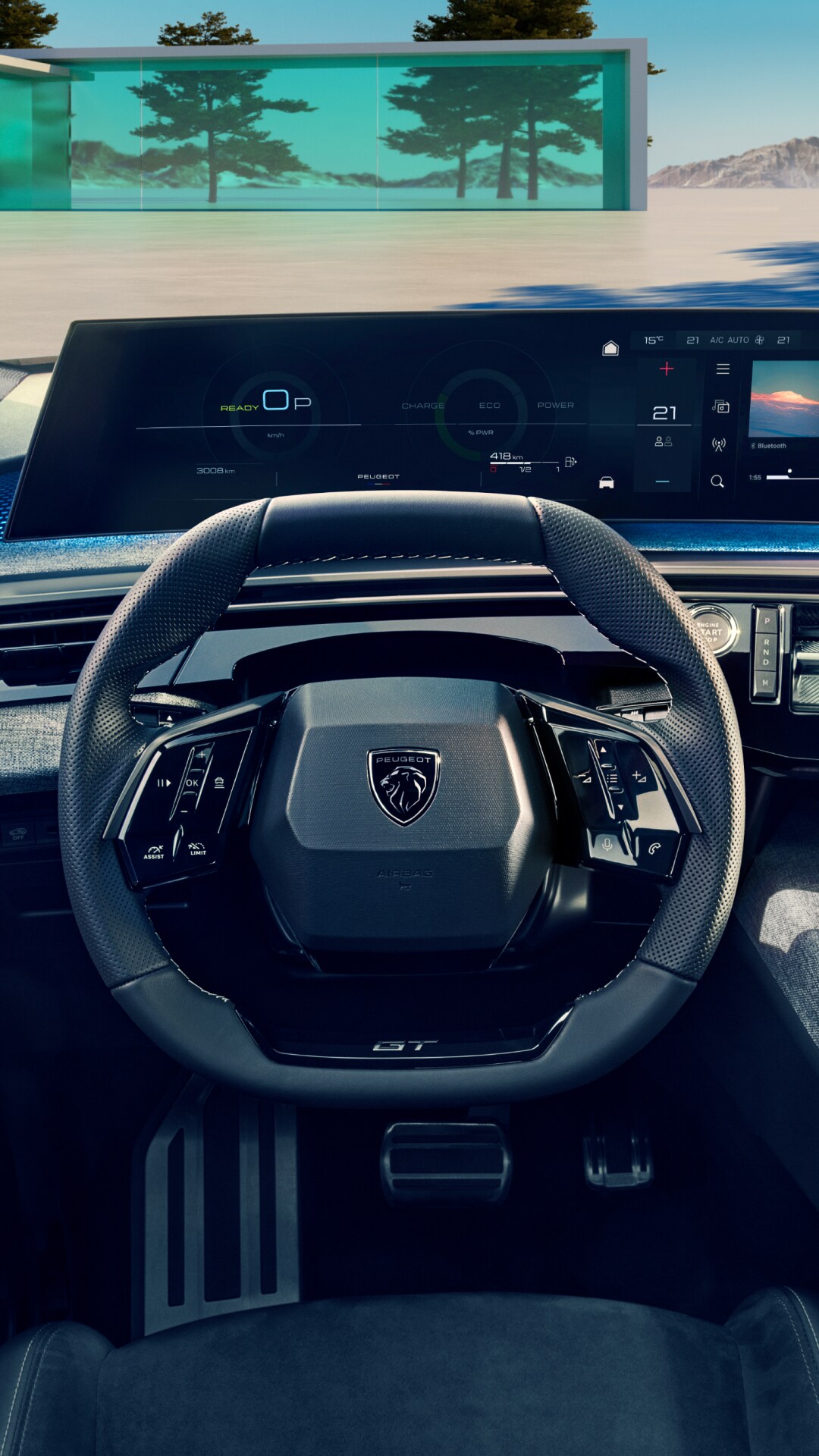 De PEUGEOT Panoramic i-Cockpit® van de 3008 Hybrid